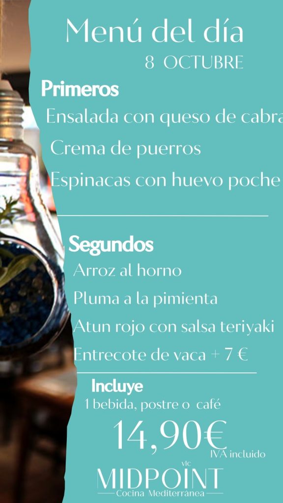 Carta y plato destacado